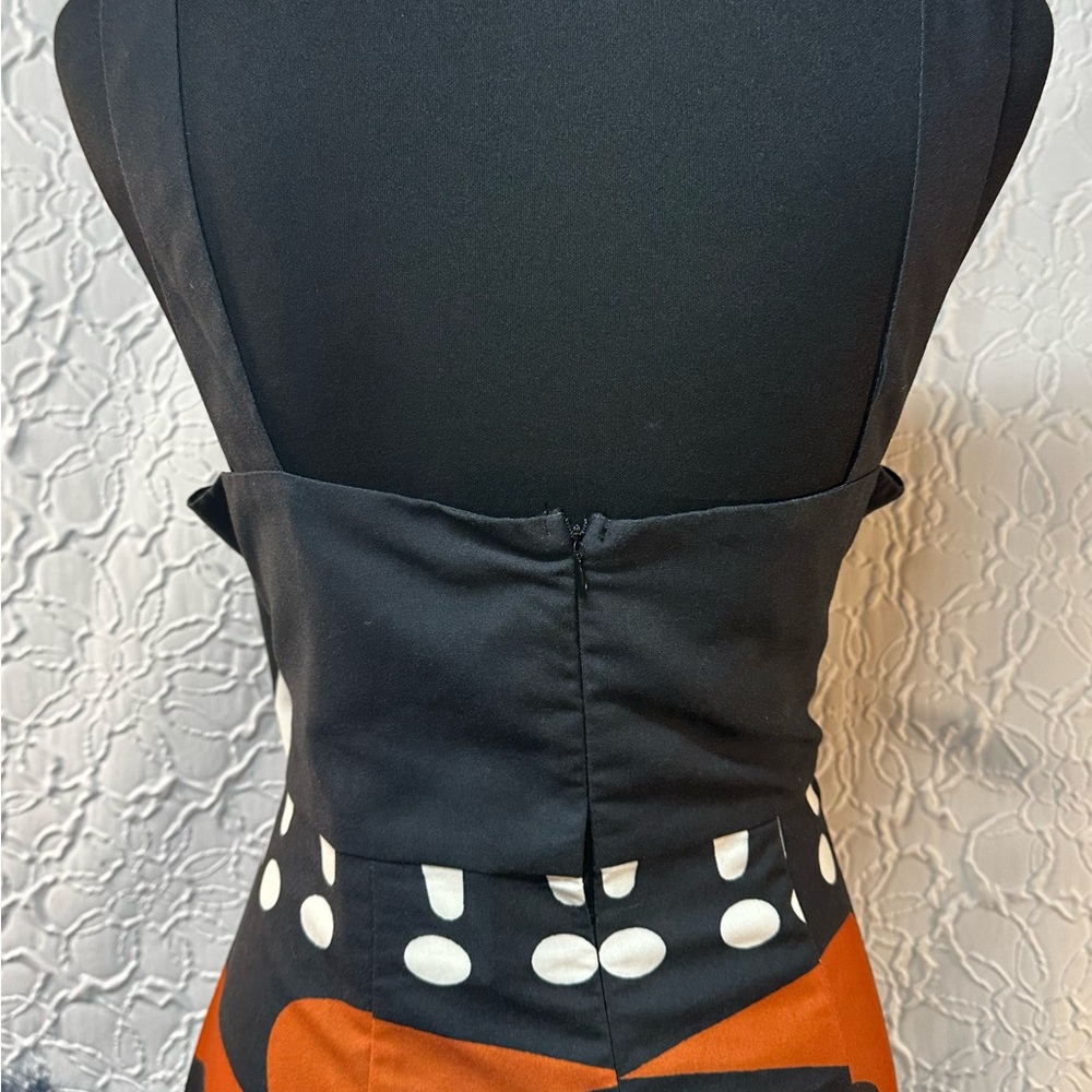Commense- Cut Out Sleeveless Black,White, Orange Abstract Maxi Dress (XL)‼️NWT‼️ - Picture 10 of 16